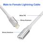 Extension Cable Male and Female Connector,2 Packs Compatible with Mobile Phone and Tablet Computer Video, Audio and Charging, 3 feet Extension Cable, Male-Female Port Data Transmission