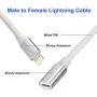 Extension Cable Male and Female Connector,2 Packs Compatible with Mobile Phone and Tablet Computer Video, Audio and Charging, 3 feet Extension Cable, Male-Female Port Data Transmission