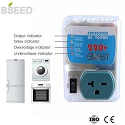 BSEED US/Spain 220V Voltage Surge Protector Home Appliance for Refrigerators/Freezers/Dryers Brownout 1 PACK