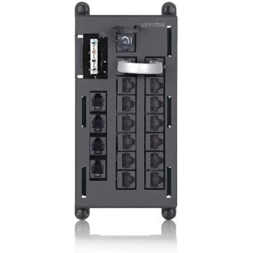 Leviton 476TL-T12 Telephone Input Distribution Panel, Black Housing