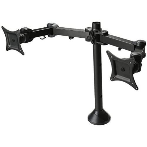 SIIG Tilt/swivel/rotate/Extend Desk Mount for 13 to 27 Inches Dual Monitor, Black (CE-MT0Q11-S1)