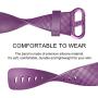 Pack 3 Silicone Bands for Fitbit Charge 4 / Fitbit Charge 3 / Charge 3 SE Replacement Wristbands for Women Men Small Large(Without Tracker) (Large: for 7.1''-8.7'' Wrists, Purple+Mint Green+Pink)
