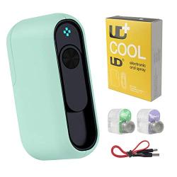 Fresh Breath Mist Automatic Electronic Oral Sprayer, 8+ Hours Cool Mint Freshens Breath Oral Care in only 1-3 Seconds, Mint Green Machine, 2 Spray Inner Cores (Mint and Blueberry Flavor)
