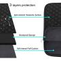 MOSISO Laptop Sleeve Compatible with MacBook Air 13 inch 2018-2021 A2337 M1 A2179 A1932, MacBook Pro A2338 M1 A2289 A2251 A2159 A1989 A1706 A1708, Diamond Foam Neoprene Bag with Small Case, Black