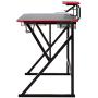 Amazon Basics Gaming Computer Desk with Storage for Controller, Headphone & Speaker - Red