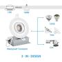 Gimbal LED Downlight NICKLED 4inch Recessed Ceiling Lights with IC Rated J-Box,Adjustable LED Bathroom Lights