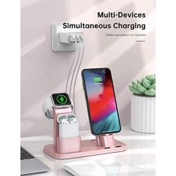Conido Charging Station for Apple Products, 3 in 1 Charging Dock for Apple Watch SE 6 5 4 3 2 1, Charging Stand for AirPods 1 2 iPhone SE New 11 Pro Max XR XS Max X 8 Plus 7 Plus 6S Plus 5 5S SE 5C