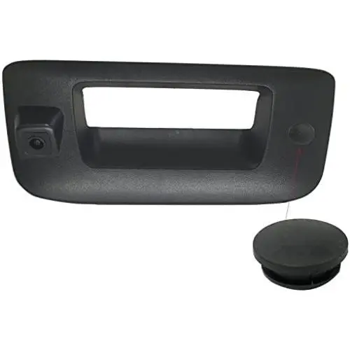 PYvideo Backup Camera for (2007-2013) Chevy Silverado/GMC Sierra for Universal Monitors (RCA) (Color: Black) with Key Hole Plug