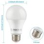 TORCHSTAR 100W Equivalent LED Garage Door Opener Light Bulb, 1500 Lumens A19 Ultra-Bright 3000K Warm White, Shock Resistant Minimize Interference, 15-Watt, UL-Listed, E26 Base, Pack of 2