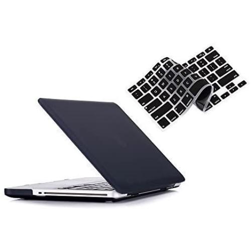 RUBAN Case Compatible with MacBook Pro 15 inch 2011 2010 2009 Release A1286, Plastic Hard Case Shell and Keyboard Cover for Older Version MacBook Pro 15 Inch with CD-ROM - Black