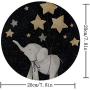 Pricetail Mouse Pad, Elephant Under The Star Cute Mouse Pads, Mouse Pad Gaming Small-grtswp, Non-Slip Rubber Base Mouse Pads, Waterproof Office Mousepads, for PC Computer Laptop, 7.9 x 7.9 x 0.1 Inch