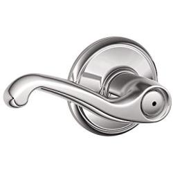 Schlage F40FLA625 Flair Privacy Lever, Bright Chrome