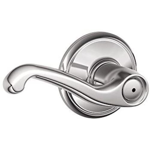 Schlage F40FLA625 Flair Privacy Lever, Bright Chrome