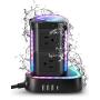 ESHLDTY RGB Power Strip Tower Surge Protector with 20W USB C Fast Charger, 3 USB Ports, 6 AC Outlets and 6ft Extension Cord Rhythm Light Waterproof Charging Station for Game Party Desk Tablet Laptops