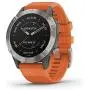 Garmin fenix 6 Sapphire, Premium Multisport GPS Watch, Features Mapping, Music, Grade-Adjusted Pace Guidance and Pulse Ox Sensors, Titanium with Orange Band