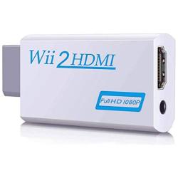 Wii to HDMI Converter,Output Video Audio Adapter HDMI Converter 1080P ,Wii HDMI Adapter with 3,5mm Audio Jack&HDMI Output Compatible with Wii, Wii U, HDTV, Supports All Wii Display Modes 720P, NTS