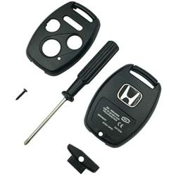 Olivine Auto 4 Buttons Key Fob Casing for Honda Accord Civic Ex Pilot Keyless Entry Remote Key Shell (Only Key Shell Without Blade)(4Button-1PCS)