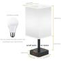 COZOO Wi-Fi Smart RGB & USB Bedside Table Lamp with 3 USB Charging Ports and 2 Outlets Power Strip,Wi-Fi LED Light Bulb Dimmable, Compatible with Alexa and Google Home