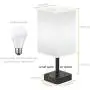 COZOO Wi-Fi Smart RGB & USB Bedside Table Lamp with 3 USB Charging Ports and 2 Outlets Power Strip,Wi-Fi LED Light Bulb Dimmable, Compatible with Alexa and Google Home