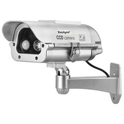 Blueskysea Dummy Outdoor Camera Fake Security CCTV Cam with Solar Powered Human Sensor Flash Lights for Home Lane