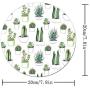 BYBART Mouse Pad, Cute Cactus Round Non-Slip Rubber Mousepad Office Accessories Desk Decor Mouse Pads for Computers Laptop