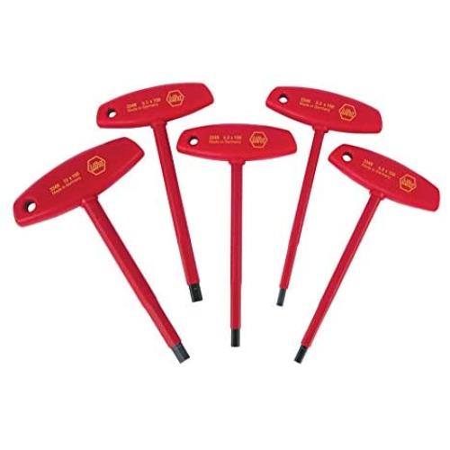 WIHA 33478 Insulated T-Handle Hex Metric Set with 4.0, 5.0, 6.0, 8.0 and 10.0mm, 5-Piece WIHA 33478 Insulated T-Handle Hex Metric Set with 4.0, 5.0, 6.0, 8.0 and 10.0mm, 5-Piece