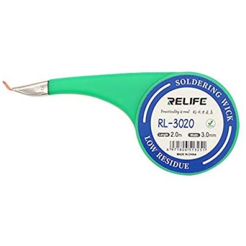 Relife Low Residue Desoldering Wick Braid come with Thumb-wheel Dispenser, No-Clean Solder Remover Wick Cord For Mobile Phone BGA PCB Repair Tool