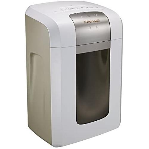 Bonsaii 120-Minute Heavy-Duty Paper Shredder, 8-Sheet Micro-Cut Shredder P-5 Security, Commercial Office Shredding Machine with 6 Gallons Wastebasket and 4 Casters, White (4S23)