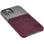 Dockem iPhone 11 Pro Wallet Case: Built-in Metal Plate for Magnetic Mounting & 2 Credit Card Holder Slots (5.8'' Luxe M2 Synthetic Leather, Maroon and Grey)