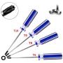Buspoll Torx screwdriver set ，T6 T 8T9T10 Torx Screwdriver, suitable for repair or maintenance, toys, small appliances and electronic products