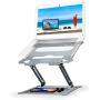 Urmust Laptop Notebook Stand Holder, Ergonomic Adjustable Ultrabook Stand Riser Portable Compatible with MacBook Air Pro, Dell, HP, Lenovo Light Weight Aluminum Up to 15.6''(Bluish Gray)