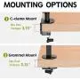 MOUNTUP Single Monitor Desk Mount, Height Adjustable Computer Monitor Stand Mount, Full Motion Monitor Arm Desk Mount Fits 13 to 27 Inch Screens, with C-Clamp and Grommet Base, VESA 75x75/100x100