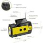 [2021 Newest] Emergency-Hand-Crank-Radio,4000mAh Portable Weather Solar Radios with Motion Sensor Reading Lamp,3 Gear LED Flashlight,SOS Alarm,Cell Phone Charger,AM/FM/NOAA(Yellow)