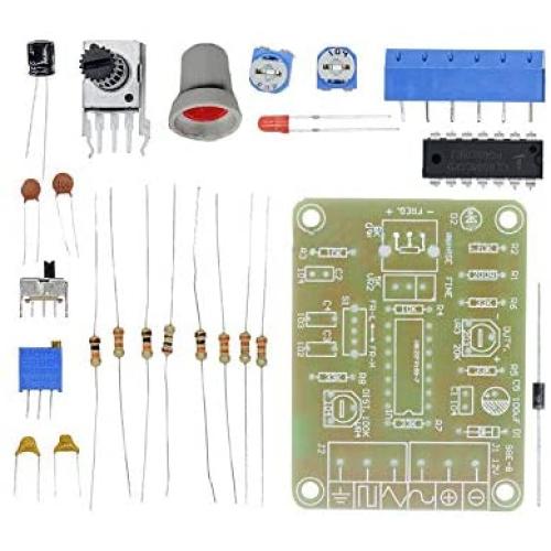 Ximimark 1Set ICL8038 Monolithic Function Waveform Signal Generator Module DIY Kit Electronic Training Spare Part Sine Square Triangle Wave Output 50Hz-7KHz Adjustable Frequency
