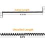 Telephone Phone Handset Cable Cord,Uvital Coiled Length 0.72 to 6 Feet Uncoiled Landline Phone Handset Cable Cord RJ9/RJ10/RJ22 4P4C(Black,4 PCS)