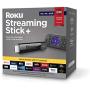 Roku Streaming Stick plus | 4K/HDR/HD Streaming Player with 4X The Wireless Range & Voice Remote with TV Power and Volume (2017) (Renewed)