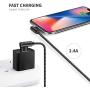 90 Degree Right Angle iPhone Charger MFI Certified Cable Lightning Cable 3Pack 10ft Metal Nylon Braided Cord iPhone 12/11/ Pro/Max/X/XS/XR/XS Max/ 8/ Plus/7/7 Plus/6/6S-Grey