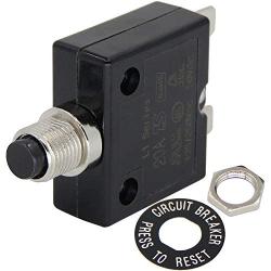 RKURCK 125-250V AC 50V DC Push Button Circuit Breaker 20Amp Thermal Overload Protector L1 Series Manual Reset Thermal Circuit Breaker 20A