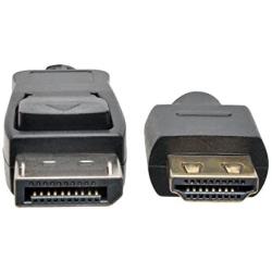 TRIPP Lite DisplayPort to HDMI Cable Adapter, DP to HDMI (M/M), DP2HDMI, 1080P, 10 ft. (P582-010),Black