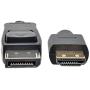 TRIPP Lite DisplayPort to HDMI Cable Adapter, DP to HDMI (M/M), DP2HDMI, 1080P, 10 ft. (P582-010),Black