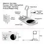 BNCHI 3 in1Metal Wireless Charging Station Dock,Charging Stand for Airpods and iWatch6/5/4/3/2/iPhone 12/12 Mini/12 Pro Max/11/11 pro/X/XS/XR/Xs Max/8/8 Plus（Include QC3.0 Adapter）(Matte Silver)