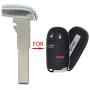 AKS Keys New Remote Emergency Key High Security Blade Insert Compatible with Fiat Jeep