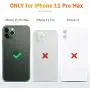 ESR Air Armor Designed for iPhone 11 Pro Max Case [Shock-Absorbing] [Scratch-Proof] [Military Grade Protection] Hard PC + Flexible TPU Frame, for The iPhone 11 Pro Max (2019), Transparent Dark Green