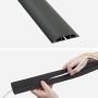 D-Line 6 Foot Floor Cord Cover, Cable Protector, CC-1, Protect Cords and Prevent Trip Hazards, Black