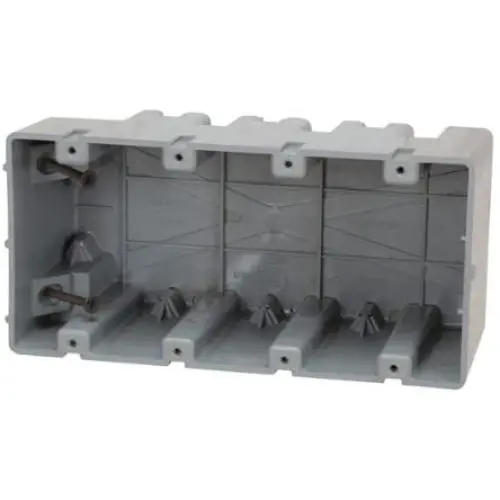 Madison Electric Products MSB4G Four Gang Device Box with Depth Adjustable, Heavy Duty 42lb