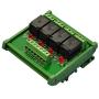 Electronics-Salon DIN Rail Mount 4 SPDT 10Amp Power Relay Interface Module, DC 12V Version.