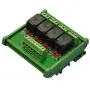 Electronics-Salon DIN Rail Mount 4 SPDT 10Amp Power Relay Interface Module, DC 12V Version.