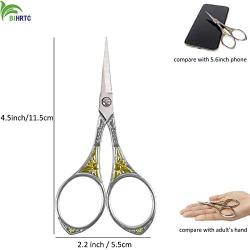 BIHRTC Stainless Steel European Vintage Floral Scissor for Embroidery, Sewing, Craft, Art Work & Everyday Use