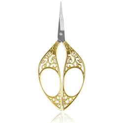 BIHRTC 4.4 Inch Sewing Scissors Small Stainless Steel Sharp Tip Embroidery Scissors DIY Tools Dressmaker Shears Scissors for Sewing Needlepoint Household Crafting Office Art Work Gold Scissors