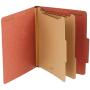 Amazon Basics Pressboard Classification File Folder with Fasteners, 2 Dividers, 2 Inch Expansion, Letter Size, Red, 10-Pack